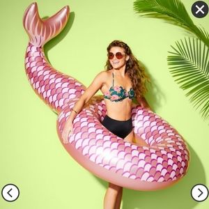 Rose Gold Mermaid Tail Pool Float